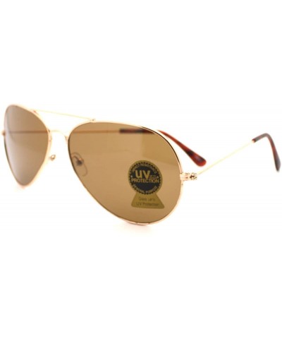 Large Rimless Aviator Sunglasses Mirror Lens Runway Fashion Mens Womens Eyewear - Gold - CO17YDGL6YW $5.73 Square