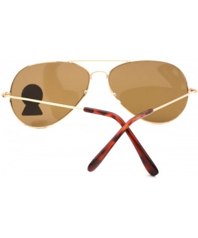 Large Rimless Aviator Sunglasses Mirror Lens Runway Fashion Mens Womens Eyewear - Gold - CO17YDGL6YW $5.73 Square