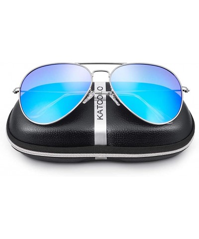 LIGHTWEIGHT Polarized Aviator Sunglasses for men and women WITH CASE 100% UV Protection 58MM - CI18TKEE4DM $9.07 Aviator