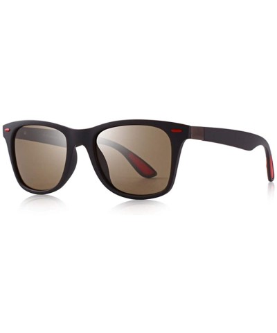 Classic Retro Rivet Polarized Sunglasses - C05 Brown - CA18HLMC9DO $12.57 Goggle