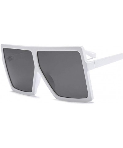 Square Oversized Sunglasses for Women Men Flat Top Fashion Shades - C - CZ18S5XA9GC $4.77 Oversized