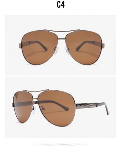 Men's personality polarized sunglasses retro fashion metal sunglasses - Twany C4 - CD1904WGZ48 $12.10 Round