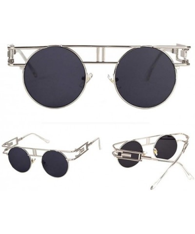 Round Sunglasses Men Women Fashion Glasses Retro Frame Vintage Sunglasses - C1 - C018WYRW52M $36.93 Round