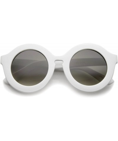 Limited Edition Womens Retro Round Sunglasses 45mm - White / Lavender - CO12JHCNZ91 $34.89 Round