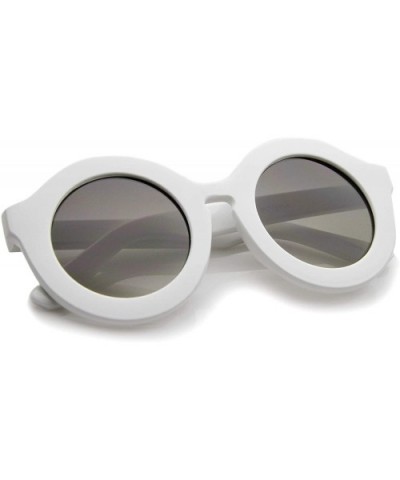 Limited Edition Womens Retro Round Sunglasses 45mm - White / Lavender - CO12JHCNZ91 $34.89 Round