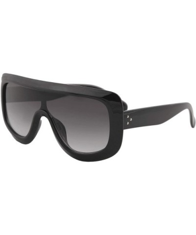 Fashion Sunglasses Women Tinted Lens Aesthetic Trendy Stylish Modern - Black Frame/ Gradient Black Lens - CB193K6D3H5 $8.04 G...
