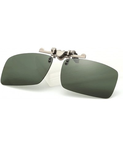Unsiex Fashion Clip-on Flip-up Polarized Driving Fishing Rectangular Sunglasses - C3 - CO18QXE9RTK $10.32 Rectangular