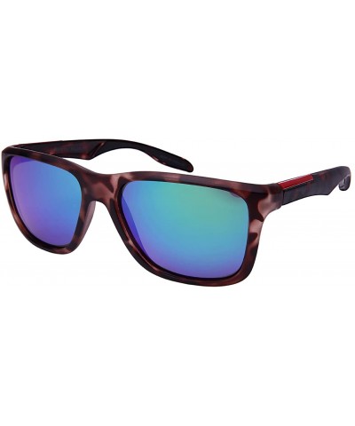 Square Sunglasses with Polarized Color Mirror Lens 540896-PRV - Matte Demi - C012ODWN2LV $7.91 Square