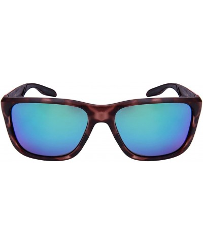 Square Sunglasses with Polarized Color Mirror Lens 540896-PRV - Matte Demi - C012ODWN2LV $7.91 Square