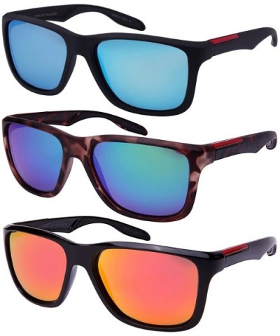 Square Sunglasses with Polarized Color Mirror Lens 540896-PRV - Matte Demi - C012ODWN2LV $7.91 Square