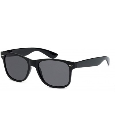 Classic 80's Vintage Style Sunglasses Polarized or Standard Lens - Black Classic- Smoke - C6199OT3WZD $4.96 Oversized