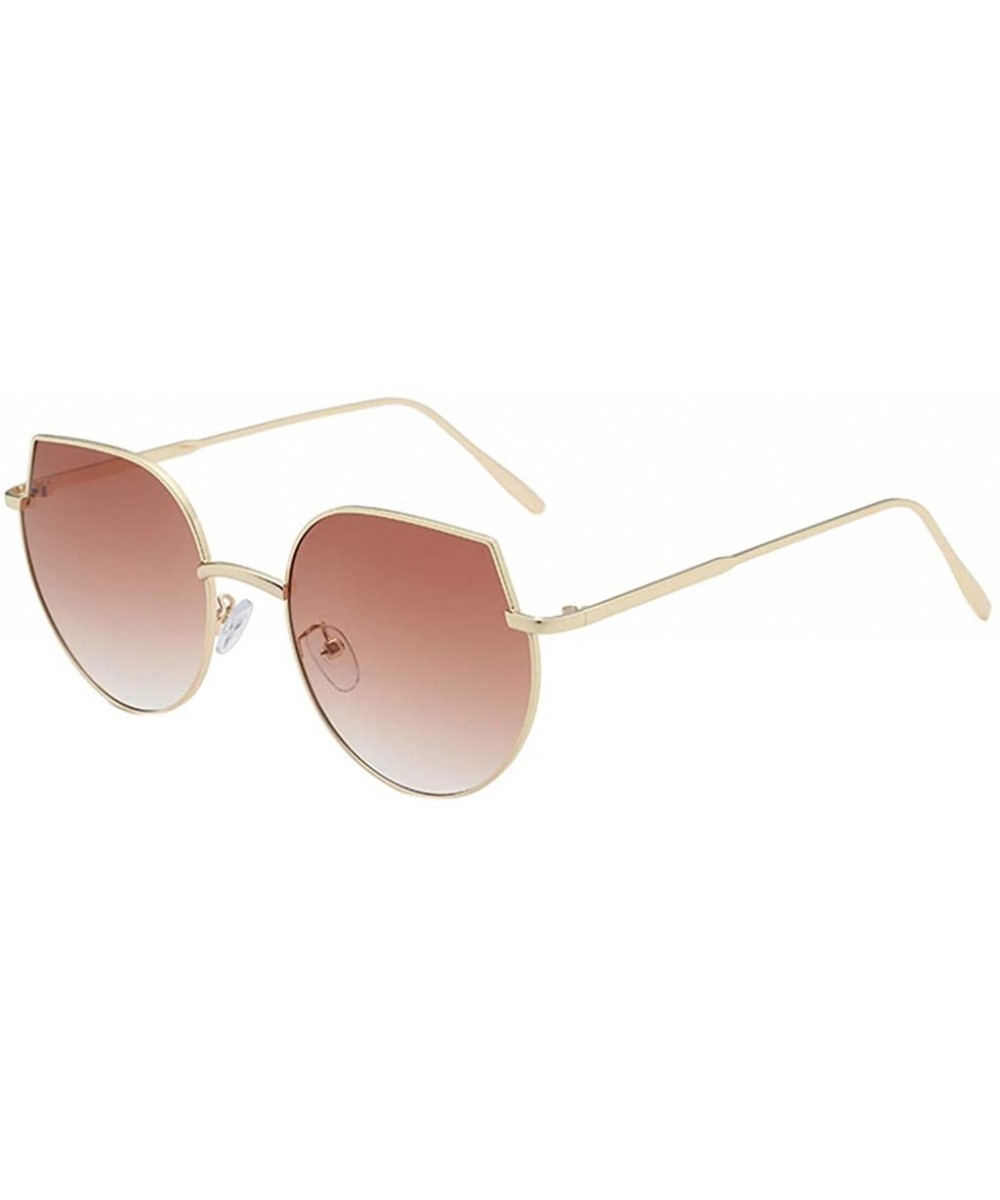 Polarized Sunglasses Metal Frame Sunglasses Vintage Style Sunglasses - D - CY18TQU05KW $5.10 Wrap