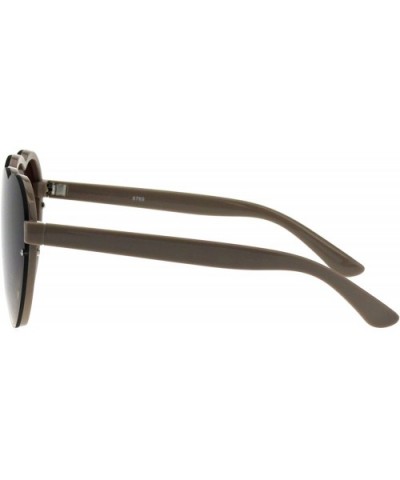 Womens Heart Shape Sunglasses Rims Behind Lens Heart Frame - Beige (Brown) - C018GAX4CS3 $8.94 Oval