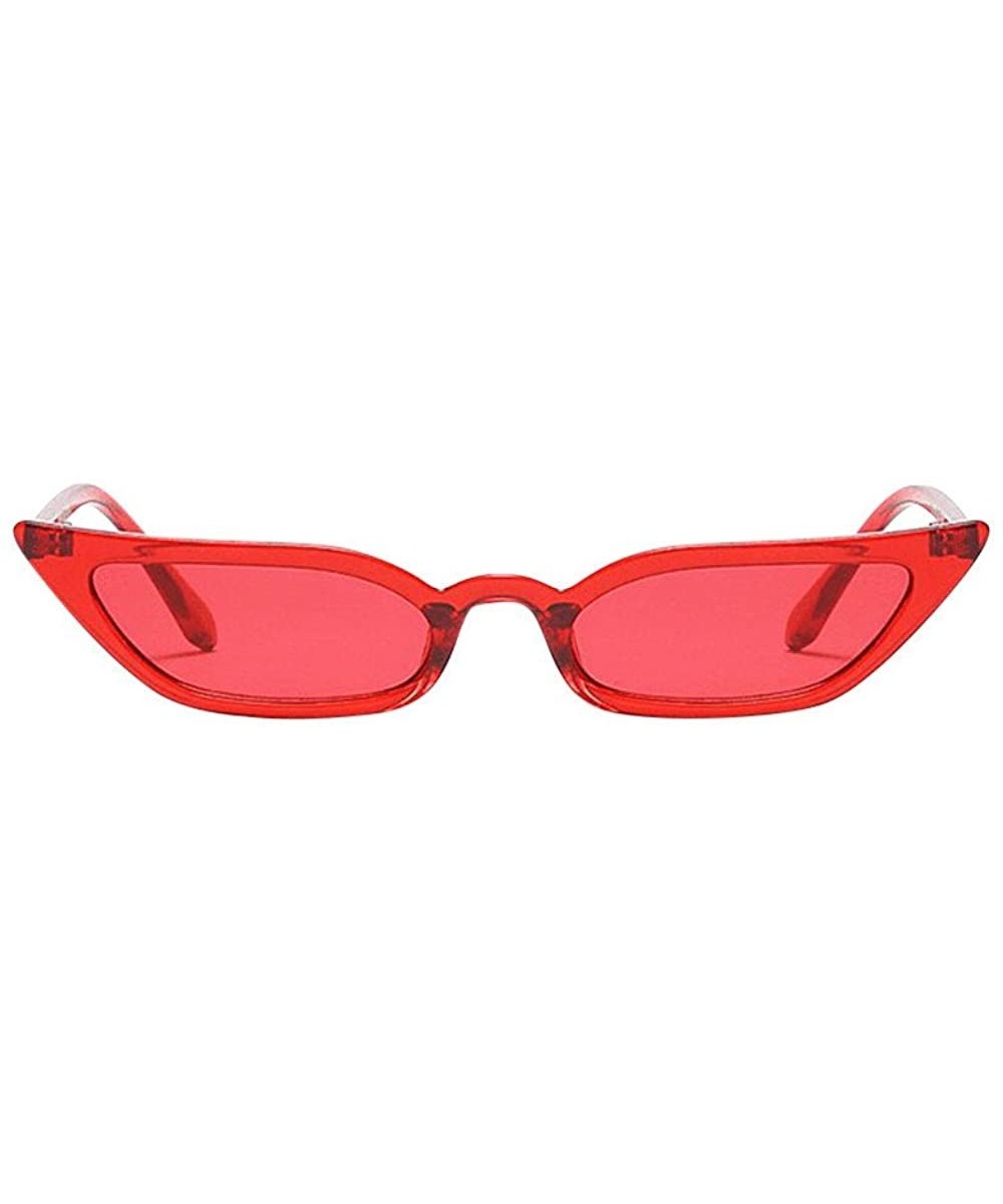 Sunglasses for Women Cat Eye Vintage Sunglasses Retro Small Sunglasses Punk Eyewear - Red - C418QMX4RC4 $4.05 Cat Eye