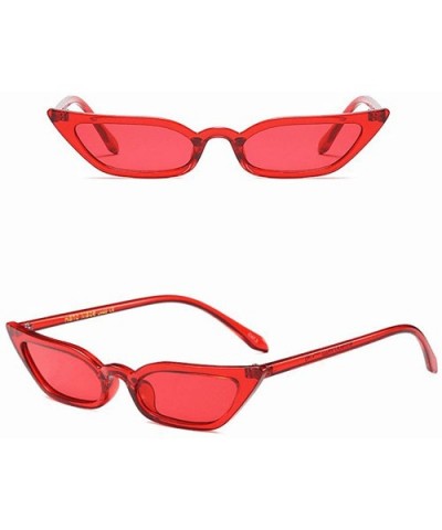 Sunglasses for Women Cat Eye Vintage Sunglasses Retro Small Sunglasses Punk Eyewear - Red - C418QMX4RC4 $4.05 Cat Eye