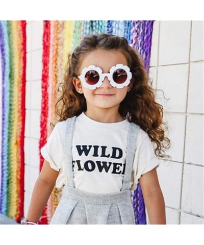 Sun Flower Round Cute Kids Sunglasses for Boy Girl Lovely Baby Glasses Children UV400 - C4 - C2198UH0T4D $7.75 Round