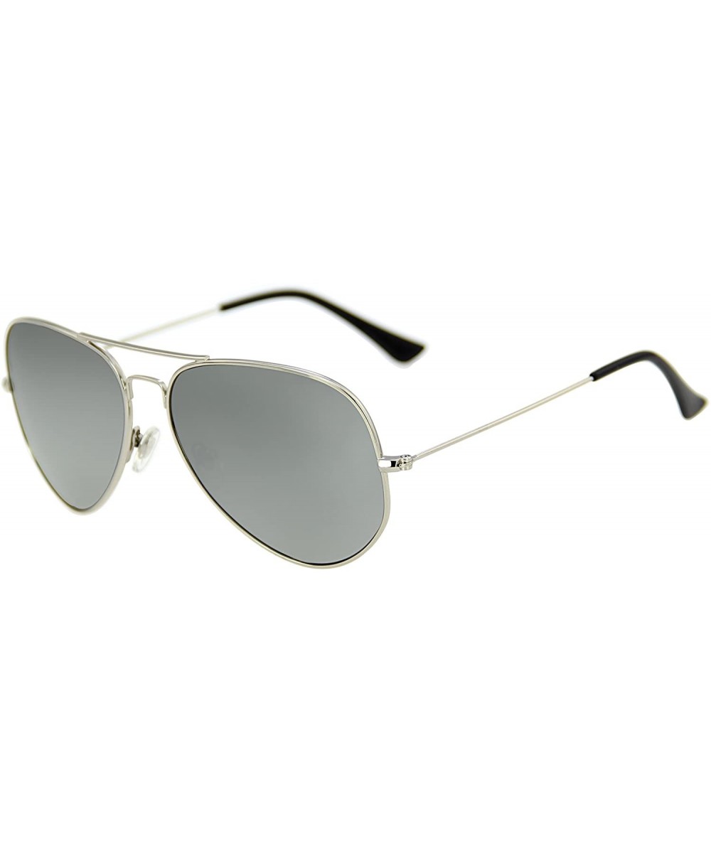 Unisex Aviator Polarized Sunglasses Classic UV Protection 3025 - Silver - C6187K6K5WD $6.78 Aviator