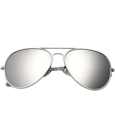 Unisex Aviator Polarized Sunglasses Classic UV Protection 3025 - Silver - C6187K6K5WD $6.78 Aviator