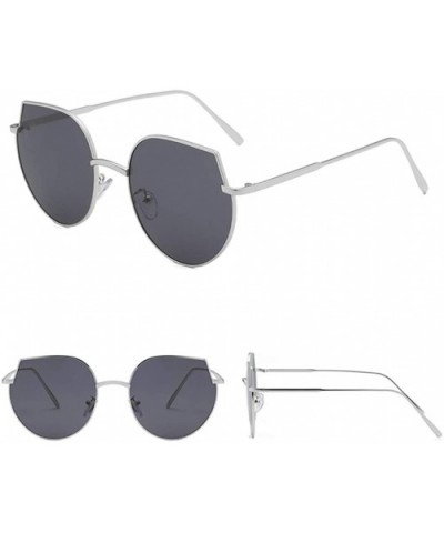 Women's Polarized Sunglasses Glasses Vintage Retro - Irregular Shape Mirrored Sunglasses for Women Flat - A - C719073RN4K $8....