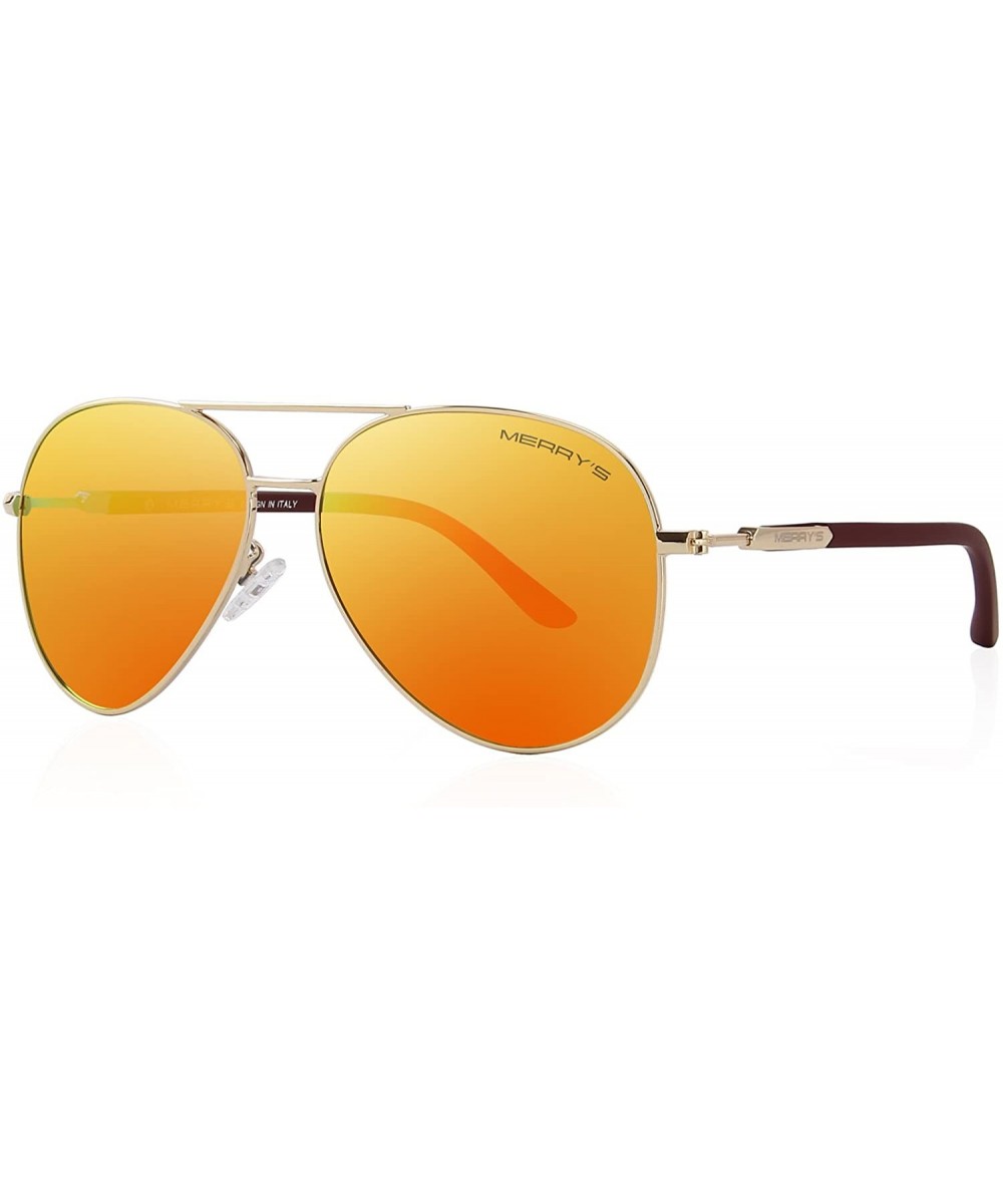 Classic Pilot Sunglasses Womens Polarized Mirror with Case - UV 400 Protection 62MM - Red Mirror - CP18KK3DDEI $7.45 Goggle
