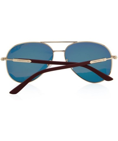 Classic Pilot Sunglasses Womens Polarized Mirror with Case - UV 400 Protection 62MM - Red Mirror - CP18KK3DDEI $7.45 Goggle