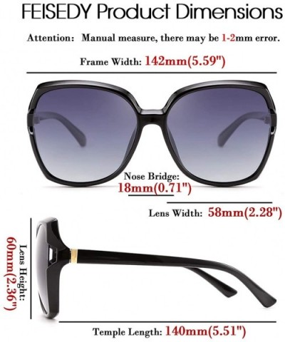 Women Polarized Sunglasses Classic Oversized Cateye Sparkling Design Anti Glare B2559 - Black - CR193XDSYDW $11.77 Square