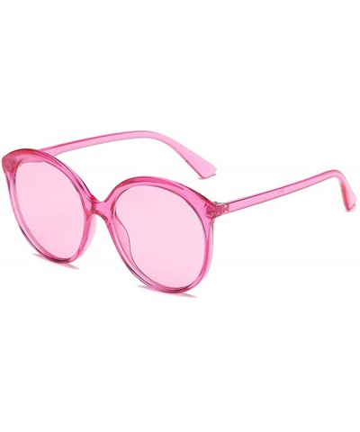 Female Big box Sunglasses Shade Glasses Men and women Sunglasses - Pink - CF18LL8WYDN $7.97 Sport