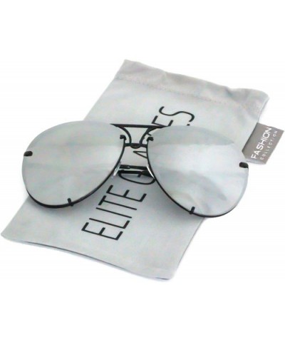 Aviator Poshe Oceanic Lens Twirl Metal Design Frames Sunglasses - Black - Silver Mirror - C412O4DQDQC $9.55 Oversized