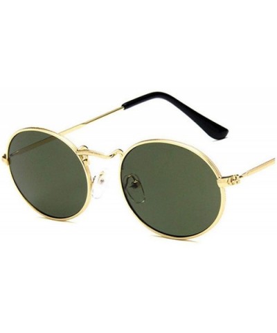 Retro Oval Sunglasses Women Luxury Brand Designer Vintage Small Black Red Yellow Men Shades Oculos UV400 - C2 - CZ197ZATUZY $...