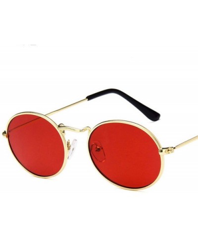 Retro Oval Sunglasses Women Luxury Brand Designer Vintage Small Black Red Yellow Men Shades Oculos UV400 - C2 - CZ197ZATUZY $...