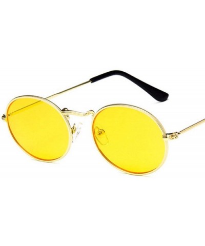 Retro Oval Sunglasses Women Luxury Brand Designer Vintage Small Black Red Yellow Men Shades Oculos UV400 - C2 - CZ197ZATUZY $...