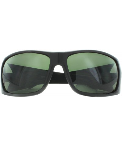 Large Fashion Outdoor Sport Sunglasses Matte Black Edition - CW11NJ98NF5 $5.66 Sport