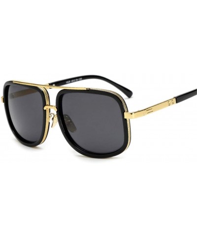 Oversized Men Sunglasses Luxury Women Sun Glasses Square Retro - C7 - CT194OGMA3R $25.61 Semi-rimless