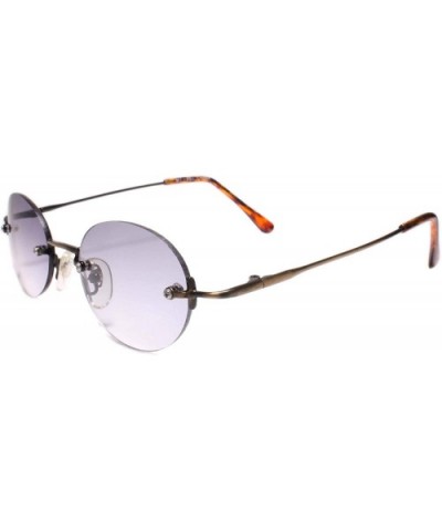 Genuine Vintage 80s Style Hip Hop Dapper Round Sunglasses - Bronze - C118W0QK3YL $8.46 Round