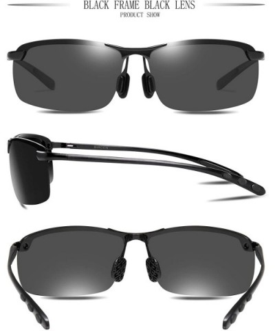 Fashion Driving Polarized Sunglasses for Men UV400 Protection Men's Sports Fishing Golf Sunglasses - CR18X5KUTOW $11.62 Recta...
