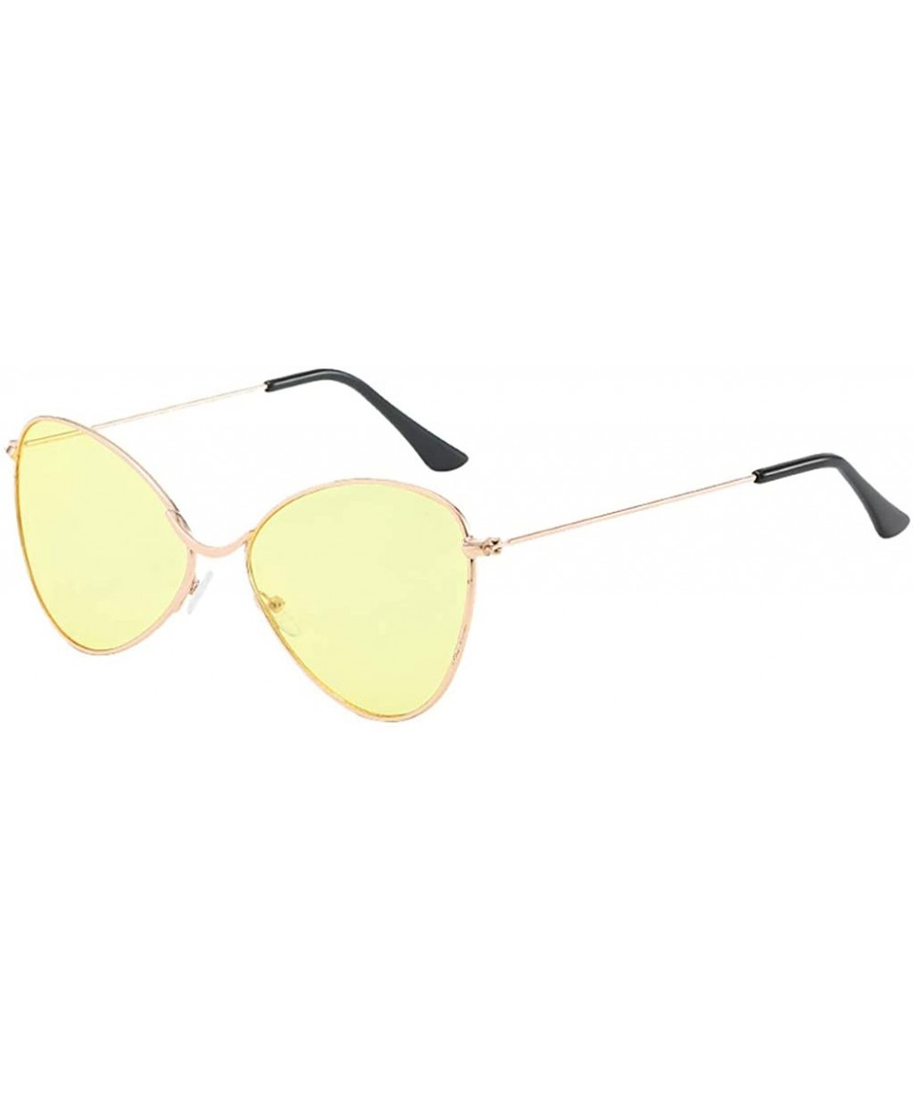 Unisex Fashion Rimless Polarized Sunglasses Lightweight UV400 Lens - Yellow - CF1903Y23HS $7.52 Oversized