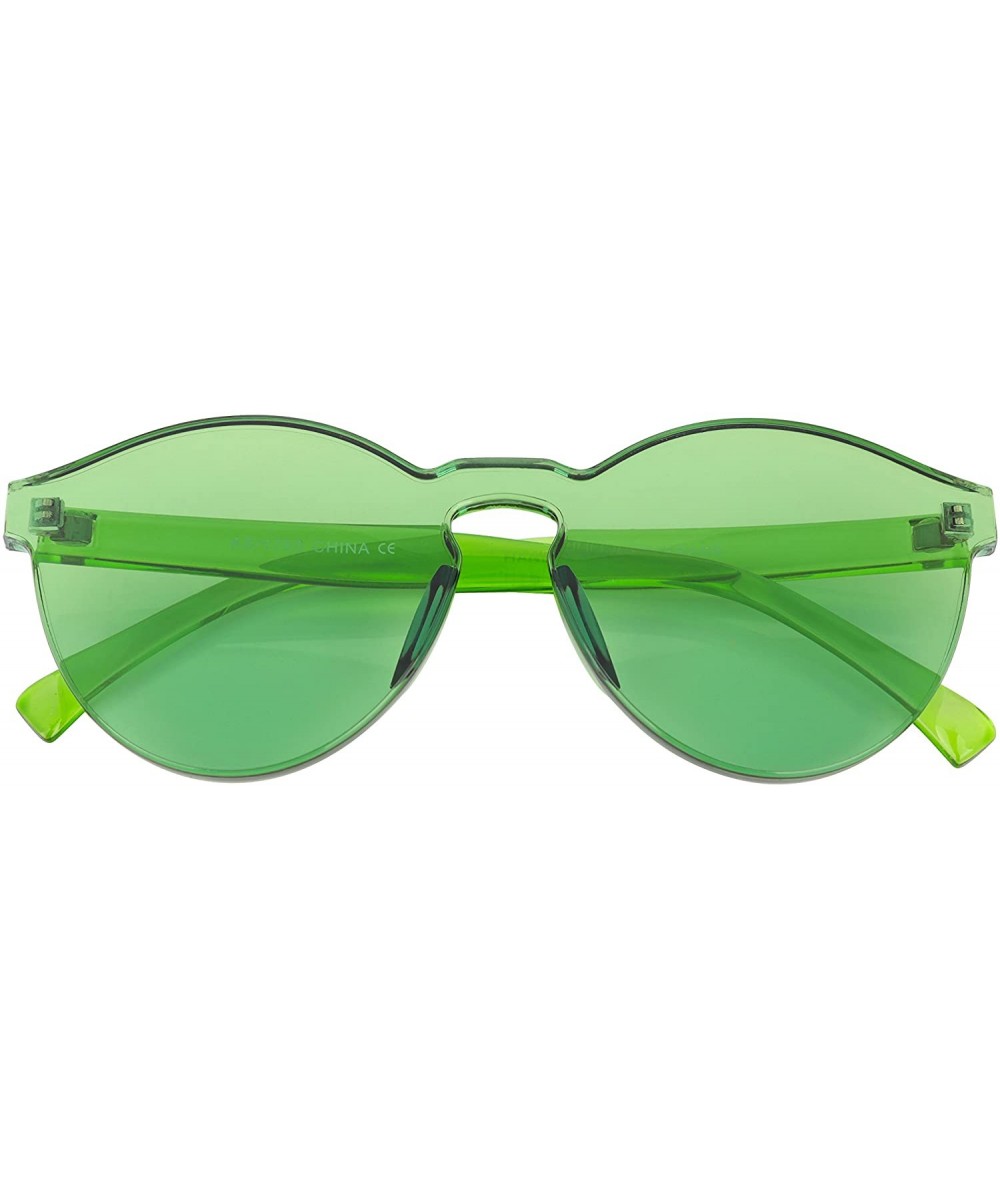 Stylish Round Transparent Lens Rimless Frame Sunglasses B1895 - Green - CQ184DNX6SR $6.60 Rimless