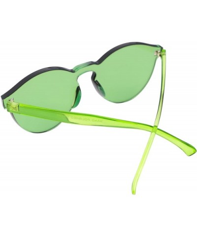 Stylish Round Transparent Lens Rimless Frame Sunglasses B1895 - Green - CQ184DNX6SR $6.60 Rimless