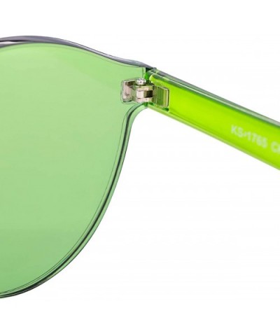 Stylish Round Transparent Lens Rimless Frame Sunglasses B1895 - Green - CQ184DNX6SR $6.60 Rimless