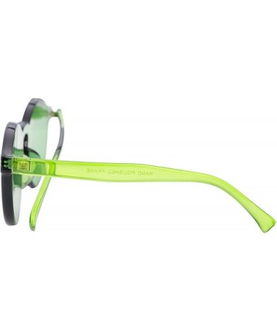 Stylish Round Transparent Lens Rimless Frame Sunglasses B1895 - Green - CQ184DNX6SR $6.60 Rimless