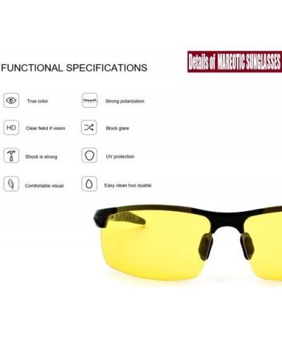 Night Vision/Blue Light Blocking sunglasses- HD Vision Yellow Lens Polarized Anti Glare Sunglasses - Sq-blak - CQ18S2L9MNZ $2...