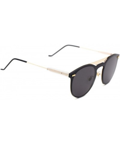 Trendy Shield Rimless Frame Mirrored Sunglasses for Men - A - CY1822LNKX5 $5.35 Rimless