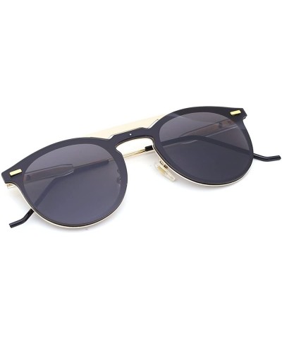 Trendy Shield Rimless Frame Mirrored Sunglasses for Men - A - CY1822LNKX5 $5.35 Rimless