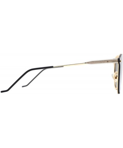 Trendy Shield Rimless Frame Mirrored Sunglasses for Men - A - CY1822LNKX5 $5.35 Rimless