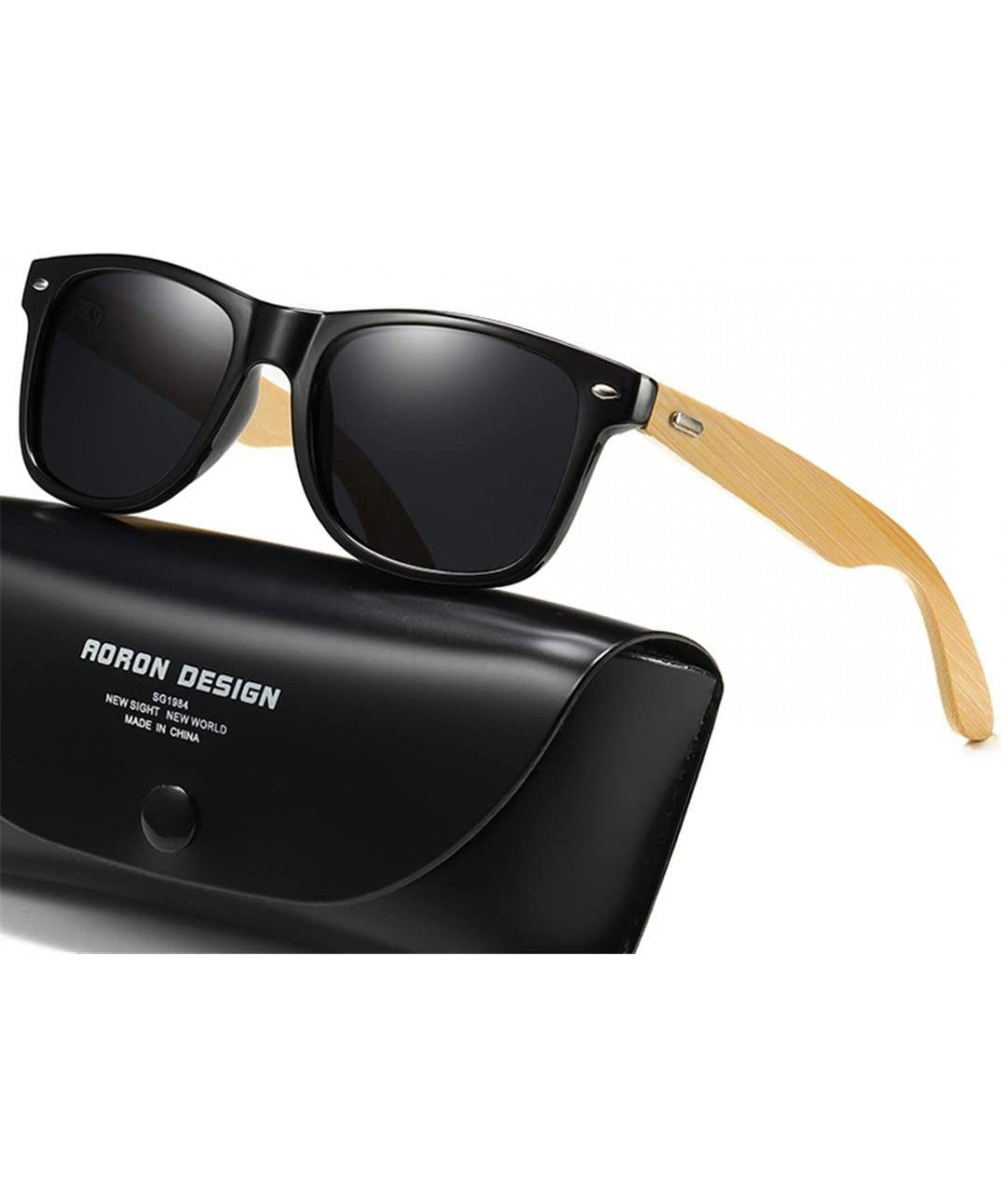 Wood Mens Polarized Sunglasses Men Women Square Sun Glasses UV400 Eyeglasses - Package a - CF18XZSTCS3 $21.05 Goggle