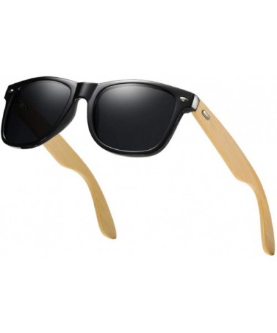 Wood Mens Polarized Sunglasses Men Women Square Sun Glasses UV400 Eyeglasses - Package a - CF18XZSTCS3 $21.05 Goggle