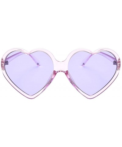 Heart Sunglasses Large Oversized Sun Glasses Thin Frame Cute Eyewear UV400 for Women by 2DXuixsh - Purple - C318SE67UW0 $6.59...