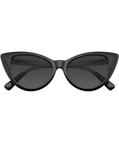 Fashion Classic Vintage Eyewear Cat Eye Designer Shades Frame Sunglasses - Black - CB12O67VGKT $6.34 Cat Eye