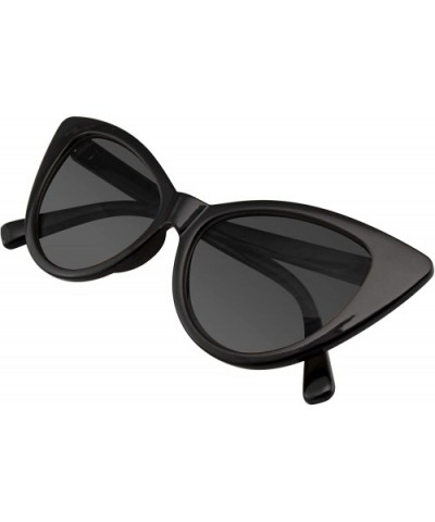 Fashion Classic Vintage Eyewear Cat Eye Designer Shades Frame Sunglasses - Black - CB12O67VGKT $6.34 Cat Eye