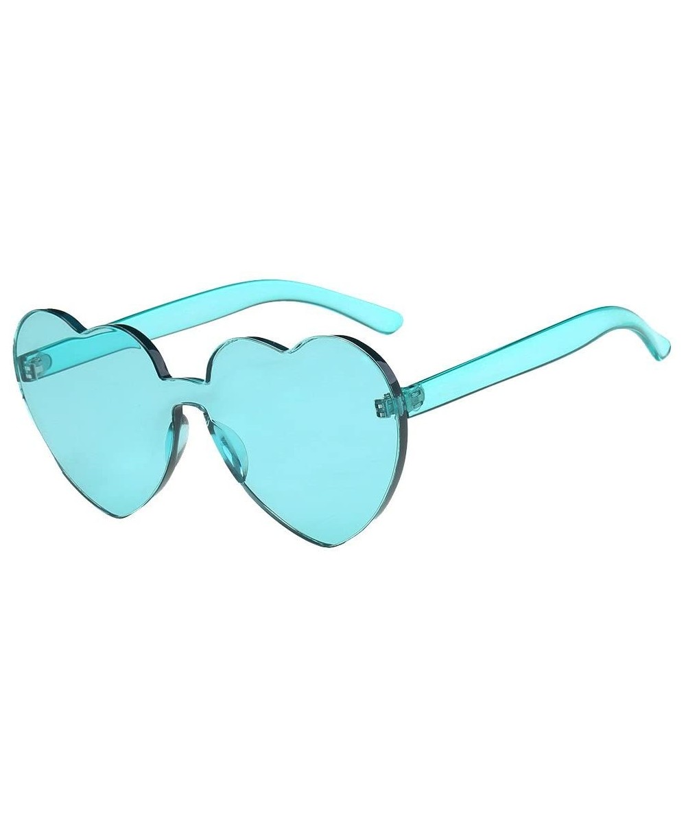 Fashion Heart Shaped Sunglasses Integrated Protection - C018QYS7RZH $6.48 Sport